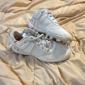Under Armour White Softball glyde Sneakers